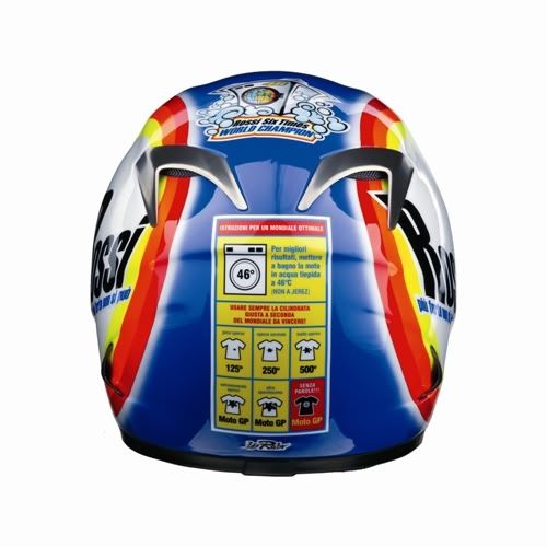 valentino rossi helmet donkey. this helmet has been painted