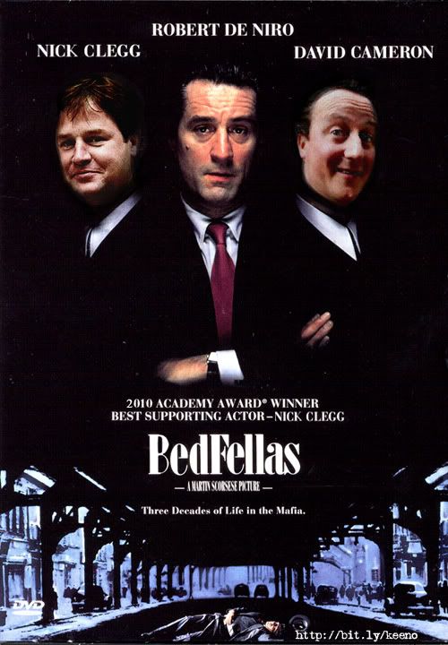 clegg cameron deniro goodfellas satire