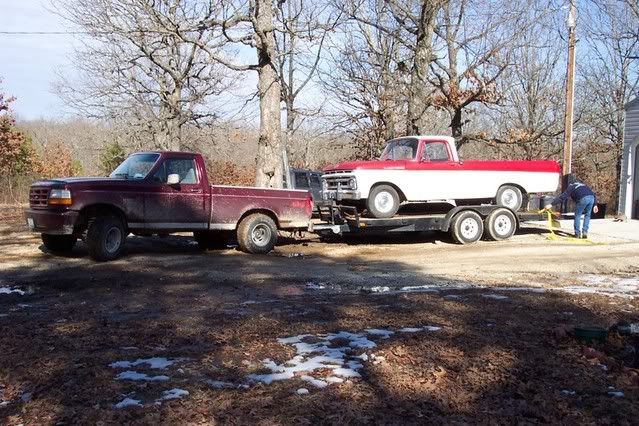 f100 unibody. f100 unibody being pulled