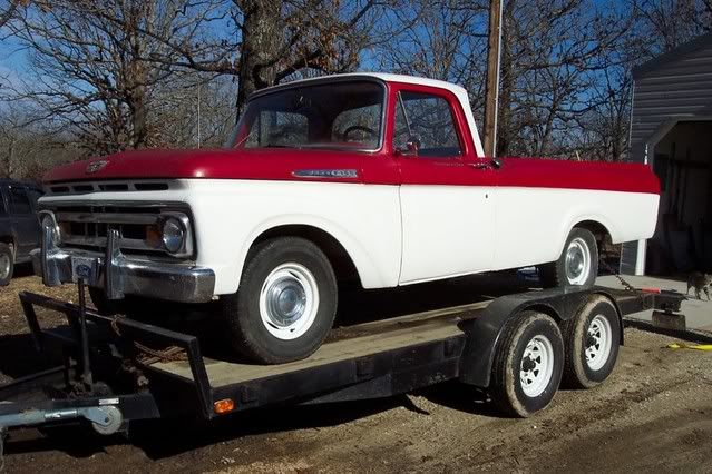 f100 unibody. f100 unibody being pulled