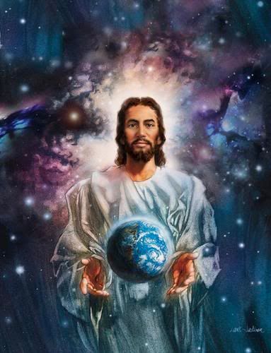 Jesus holding earth Pictures, Images and Photos