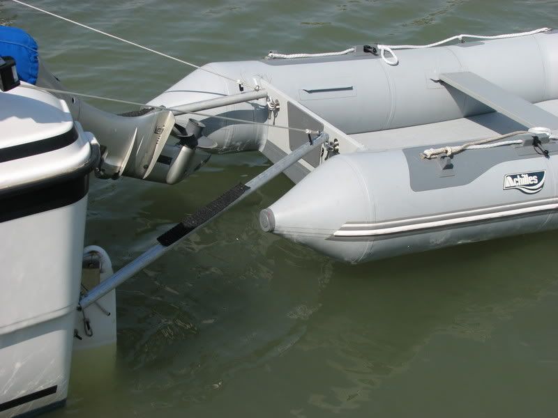 The davits kadet use look good, is it harder to get onboard your boat 