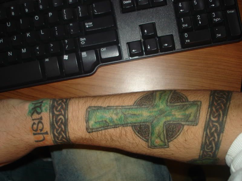 Re Boondock Saints Tattoos the cross idea is from the movie working on a