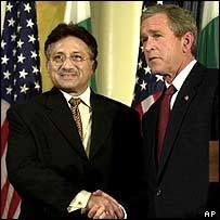 Presidents Musharraf and Bush