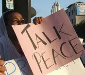 Sri Lanka ethnic war Muslim victims protest for peace