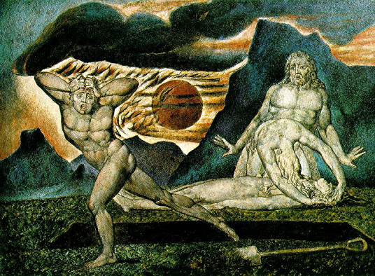 william blake. William Blake#39;s Cain and Abel