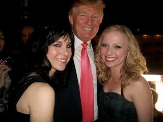 April Verch and Linsey Beckett of Bowfire with Donald Trump