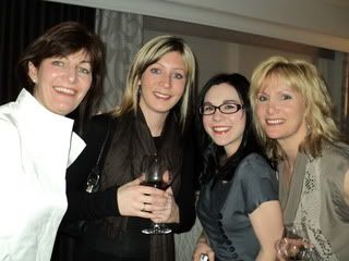 April and I with Eve Muirhead (centre) - Scottish captain of the Olympic curling team