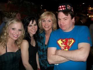 Linsey, April and I with Mike Myers
