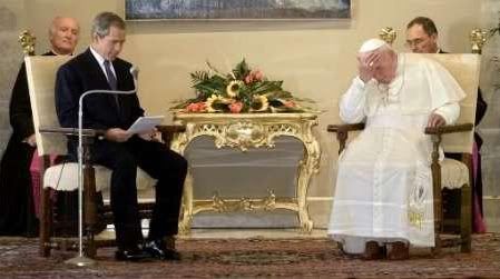 bush and pope