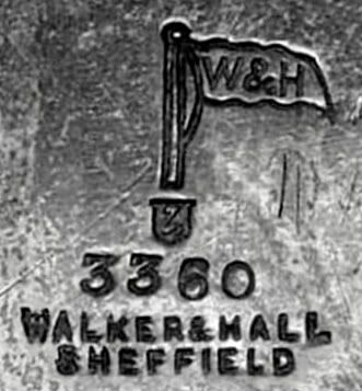 Date plate walker and hall marks silver Sheffield Makers