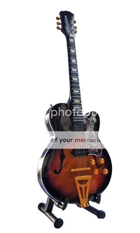 Stunning Elvis Presley Gibson Super 400 Ornamental Miniature Guitar